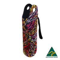 Utopia Aboriginal Art Neoprene Wine Bottle Cooler - Wildflowers