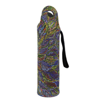 Utopia Aboriginal Art Neoprene Wine Bottle Cooler - Wildflowers (Purple)
