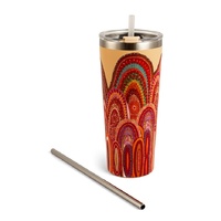 Koh Living Aboriginal Art Stainless Steel Tumbler (680ml) - Home