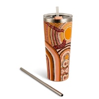 Koh Living Aboriginal Art Stainless Steel Tumbler (680ml) - Journeys in the Sun