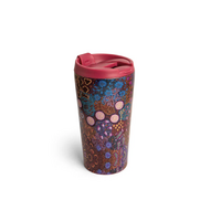 Koh Living Aboriginal Art Stainless Steel Travel Mug (314ml) - Women&#39;s Dreaming