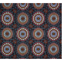 Alura Seed Dreaming (Red) - Aboriginal design Fabric