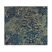 Brolga Life (Blue) - Aboriginal design Fabric