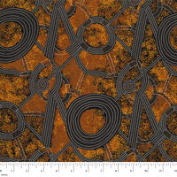 Bush Plum 2 (Gold)  - Aboriginal design Fabric