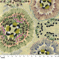 Bush Plum (ECRU) [SCRAP0.95M]- Aboriginal design Fabric