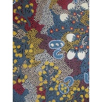 Bush Sultana (Charcoal) - Aboriginal design Fabric