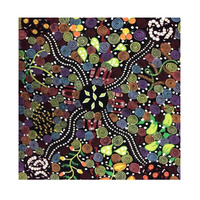 Corroboree (Black) - Aboriginal design Fabric