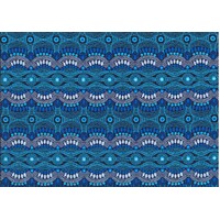 Desert Flora (Blue) - Aboriginal design Fabric
