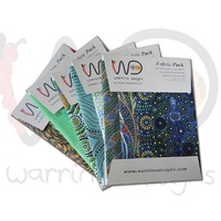 Aboriginal Fabric 4pce Quarter Pack [Green] - Aboriginal Design Fabric
