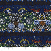 Home Country (Green) - Aboriginal design Fabric