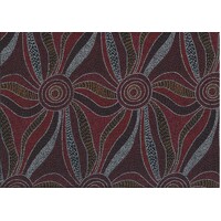 Ladies Dancing with Water Paints (Red) - Aboriginal design Fabric