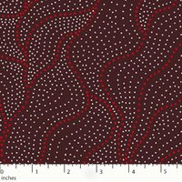 Land of Utopia (Red) - Aboriginal design Fabric