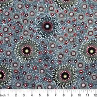 Onion Dreaming (Black) - Aboriginal design Fabric