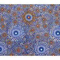 Onion Dreaming (Copper Blue) - Aboriginal design Fabric