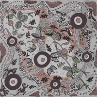 Running Possum Vine [Grey] - Aboriginal design Fabric