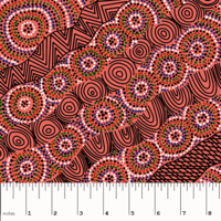 Salt Lake [Red] - Aboriginal design Fabric