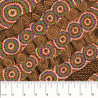 Salt Lake [Yellow] - Aboriginal design Fabric