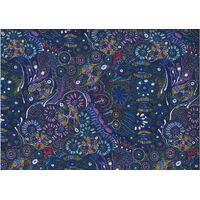 Bush Tucker After Rain (Blue) [SCRAP 2.8m] - Aboriginal design Fabric