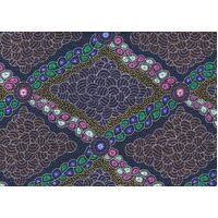 Bush Waterhole (Purple) [SCRAP 2M] - Aboriginal design Fabric