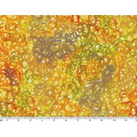 Fallen Leaves (Yellow) SCRAP [.45m]- Aboriginal design Fabric