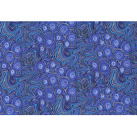 Meteors (Purple) - [SCRAP 2M] Aboriginal design Fabric