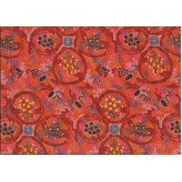 Popular Bush Tucker (Brown) [SCRAP 1.3M] - Aboriginal design Fabric