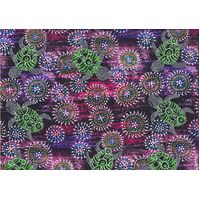 Sea Dreaming (Purple) [SCRAP 1M] - Aboriginal design Fabric