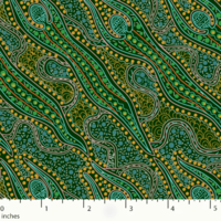 Spirit Dreaming (Green) - Aboriginal design Fabric