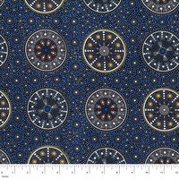 Wildflowers After Rain (Blue) - Aboriginal design Fabric