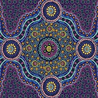 Wild Bush Flowers (Purple) - Aboriginal design Fabric