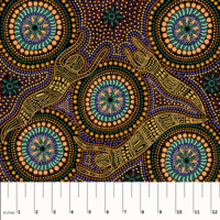 Winter Spirits (Yellow) - Aboriginal design Fabric