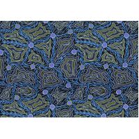 Women&#39;s Body Painting (Blue) - Aboriginal design Fabric