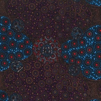 Women Collecting Water (Purple) - Aboriginal Design Fabric
