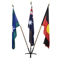 Aboriginal/TSI/Australian Flag Foyer Display Kit - Small Metal Stand