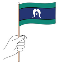 Torres Strait Island Flag - Fabric Handwavers (300mm x 150mm)