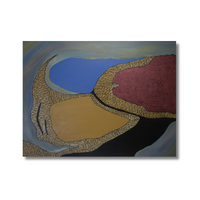 Original Aboriginal Art Stretched Canvas (1200cm x 900cm) - Lake Bindago