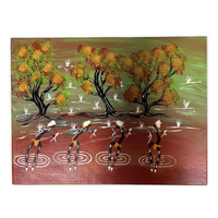 Original Aboriginal Art Painting Stretched Canvas (30x40) - Dancing in the Gums