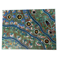 Original Aboriginal Art Stretched Canvas (40cm x 30cm) - Campsites