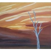 David Miller Aboriginal Art Stretched Canvas (100cm x 110cm) - Untitled
