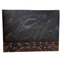 David Miller Aboriginal Art Stretched Canvas (1.2m x 0.9m) - Emu in the Night Sky