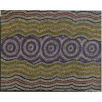 David Miller Aboriginal Art Stretched Canvas (76cm x 60cm) - Colours of my Country