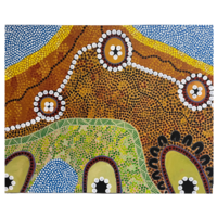 David Miller Aboriginal Art Stretched Canvas (76cm x 60cm) - Journey of the 3 Brothers