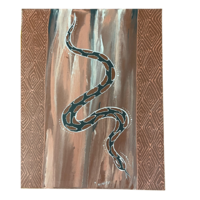 David Miller Aboriginal Art/Painting Stretched Canvas (40cm x 50cm) - Snake