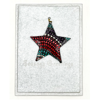 Better World Aboriginal Art Christmas Decoration Card - Waterhole