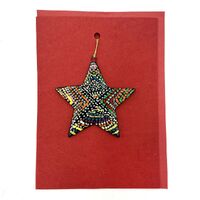 Better World Aboriginal Art Christmas Decoration Card - Wakirlpirri