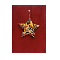 Better World Aboriginal Art Christmas Decoration Card - Bush Tomato Dreaming