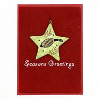 Better World Aboriginal Art Christmas Decoration Card - Long Neck Turtle