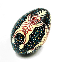 Milky Way Dreaming BOXED Handmade Decorative Lacquered Egg &amp; Stand - Better World Aboriginal Art