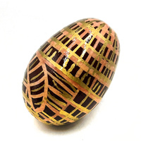 Rainbow Serpent BOXED Handmade Decorative Lacquered Egg &amp; Stand - Better World Aboriginal Art 