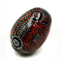 Mina Mina Jukurrpa BOXED Handmade Decorative Lacquered Egg &amp; Stand - Better World Aboriginal Art 